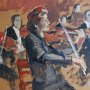 Koncert I, olej na płycie, 38cm x 42cm, 2010r. [RK9]